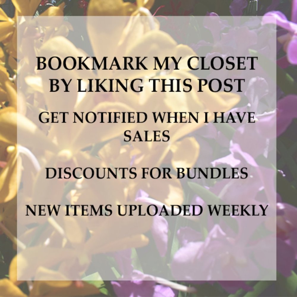 Like This Post to Bookmark My Closet!